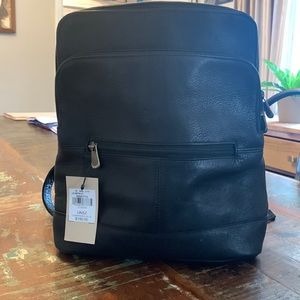 Wilson’s Leather Le Donne Collection Black Leather Backpack